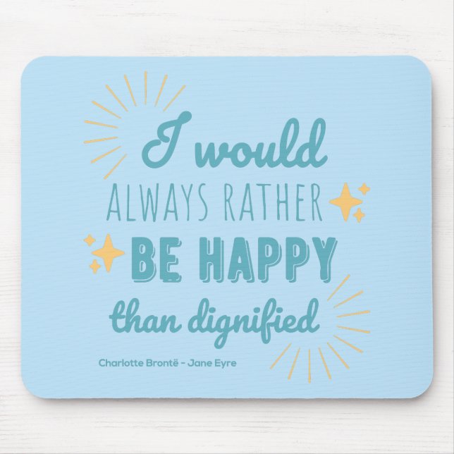 Mousepad Citação de Jane Eyre I - Edição Azul (Frente)