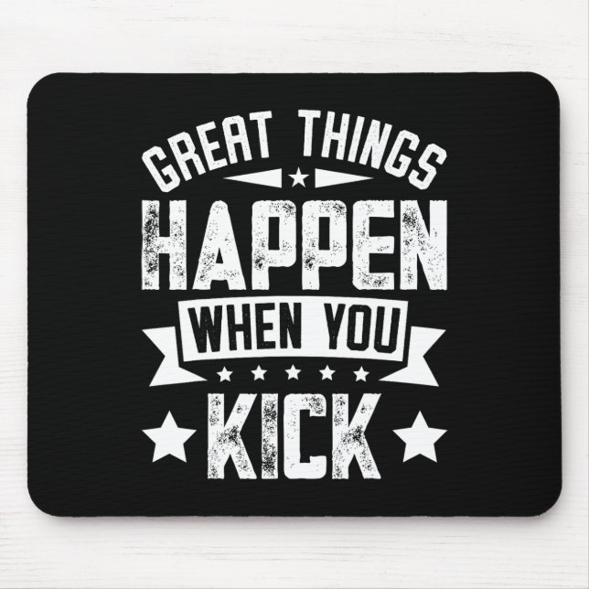 Mousepad Citação de meme de Kickboxing  (Frente)