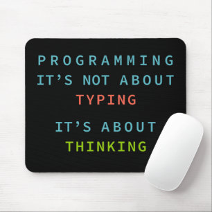 Mousepad Citação de Mentalidade de Programação para Codific