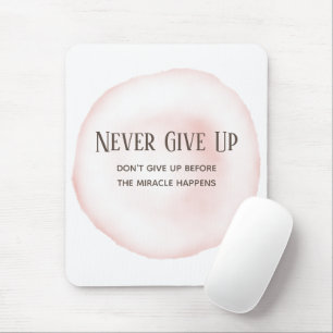 Mousepad Citação de Motivação Rosa de Cores Aquáticas