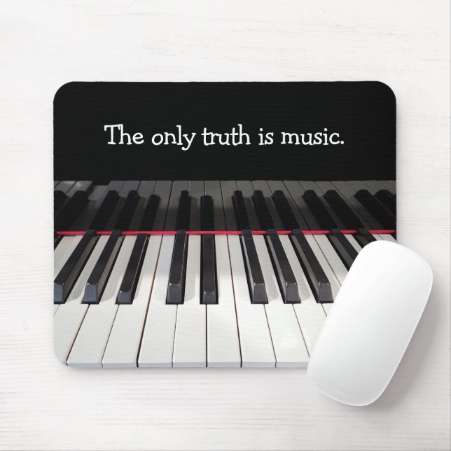 Mousepad Citação de Música no Teclado Piano  (Com mouse)
