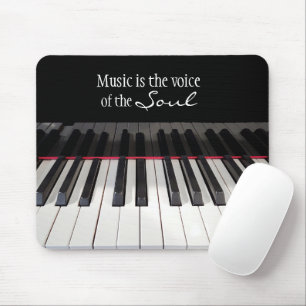 Mousepad Citação de Música no Teclado Piano