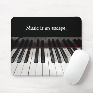 Mousepad Citação de Música no Teclado Piano