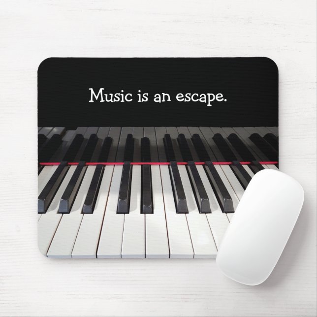 Mousepad Citação de Música no Teclado Piano (Com mouse)