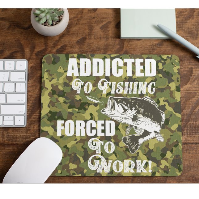 Mousepad Citação de Pesca Funny Bass (Criador carregado)