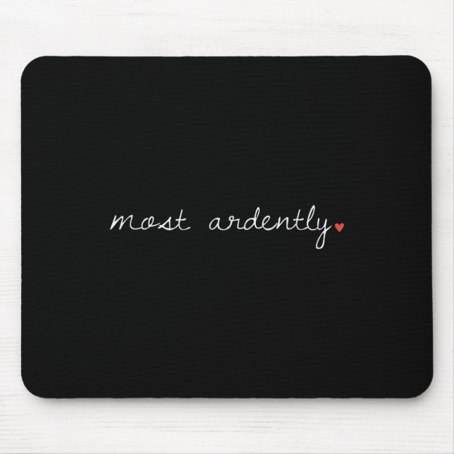 Mousepad Citação de Romance Cursiva e Cursiva Mais Ampla (Frente)
