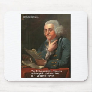 Mousepad Citação de Sabedoria de Ben Frankling "Qualquer To