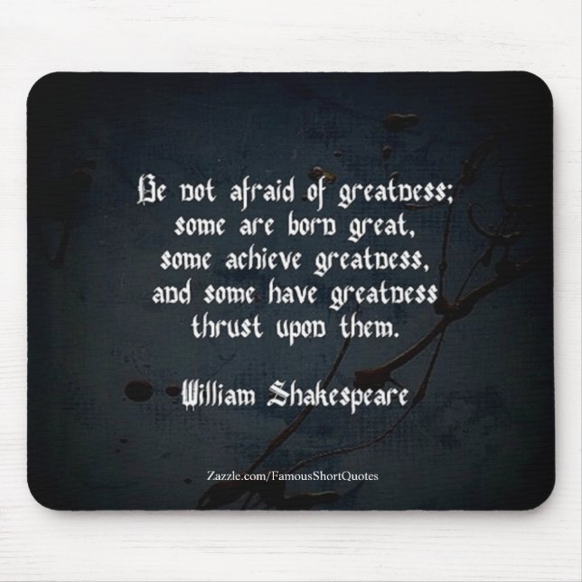 Mousepad Citação de William Shakespeare (Frente)