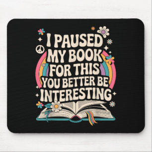 Mousepad Citação Divertida de Leitura para Amante de Livros