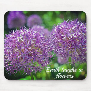 Mousepad Citação do Jardim das Flores de Allium Roxo