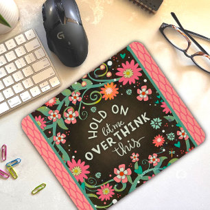Mousepad Citação do Pensador Incrível de Cor-de-Rosa