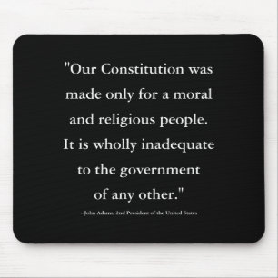 Mousepad Citação do Presidente John Adams Sobre a Constitui