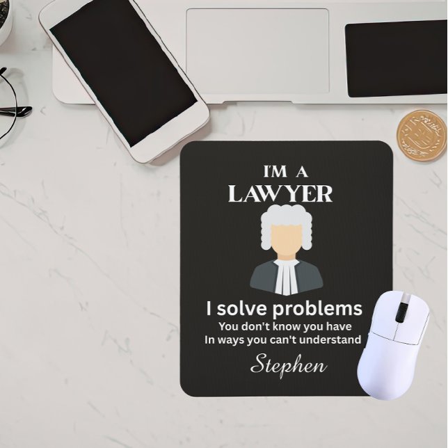 Mousepad Citação engraçada de advogado personalizada para f (Criador carregado)
