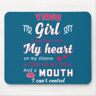 Mousepad Citação engraçada de garota de Virgem com signo do