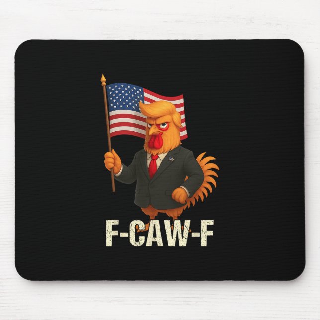 Mousepad Citação engraçada de humor de frango meme de galo  (Frente)