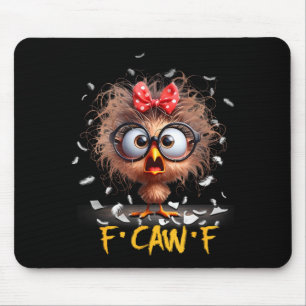 Mousepad Citação engraçada de humor negro de corvo F-caw-f 