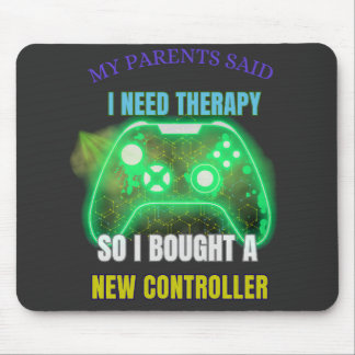Mousepad Citação engraçada de jogador gráfico no controle d