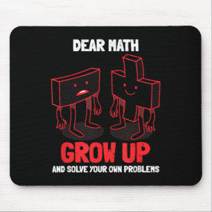 Mousepad Citação Engraçada de Matemática Garotas Meninos Ad