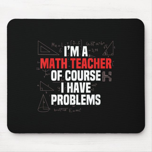 Mousepad Citação engraçada de matemática Matemática Querido (Frente)