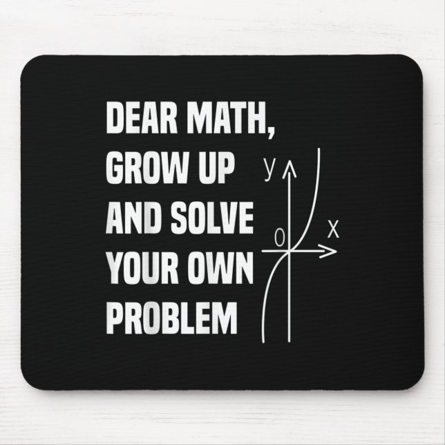 Mousepad Citação engraçada de matemática para meninas menin (Frente)