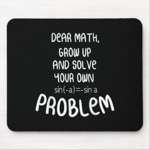 Mousepad Citação engraçada de matemática para meninas menin