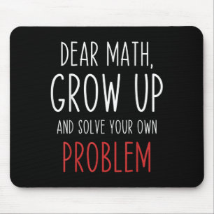 Mousepad Citação Engraçada de Matemática Querido Professor