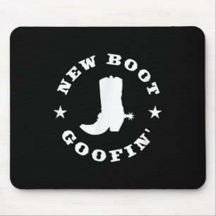 Mousepad Citação engraçada de meme de bota de cowboy goofin