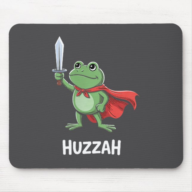 Mousepad Citação engraçada de meme de espada Huzzah Cavalei (Frente)