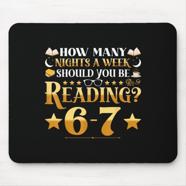 Mousepad Citação engraçada de meme de leitura para professo (Frente)
