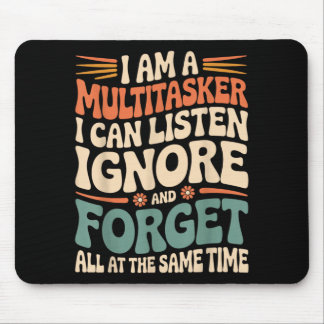 Mousepad Citação engraçada de multitarefa Humor sarcástico 