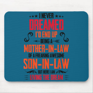Mousepad Citação engraçada de sogra e genro para homens e m