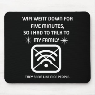 Mousepad Citação engraçada de Wifi caiu Presente de nerd de