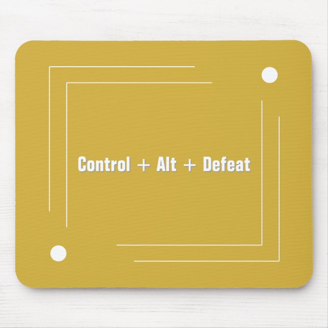 Mousepad Citação Engraçada Dourada Minimalista (Frente)
