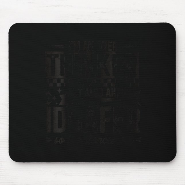 Mousepad Citação engraçada e sarcástica de mulher que pensa (Frente)