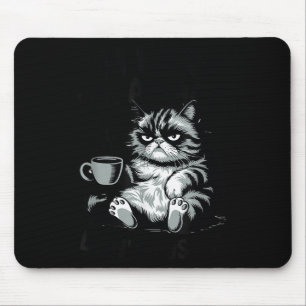 Mousepad Citação gato engraçado aqui acordado não empurre a