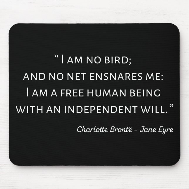 Mousepad Citação II de Jane Eyre - Estilo Clássico (Frente)