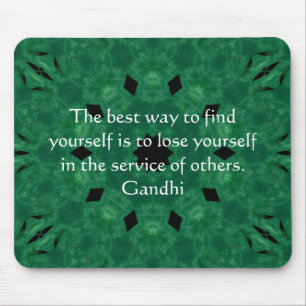 Mousepad Citação Inspiracional Gandhi Sobre Autoajuda
