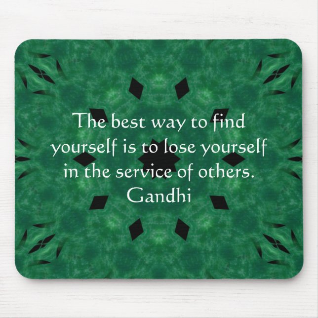 Mousepad Citação Inspiracional Gandhi Sobre Autoajuda (Frente)