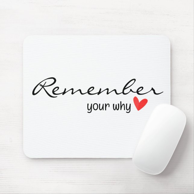 Mousepad Citação Inspiradora com Coração Vermelho (Com mouse)