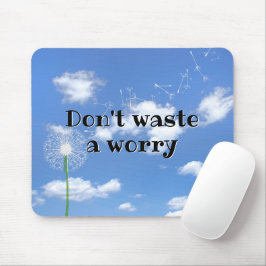 Mousepad Citação Inspiradora com Dandelion Branco