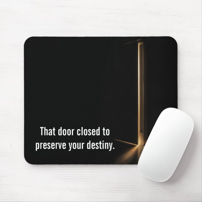 Mousepad Citação Inspiradora com Luz na Porta (Com mouse)