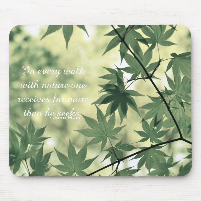 Mousepad Citação Inspiradora da Natureza (Frente)
