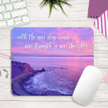 Mousepad Citação Inspirativa de Fotografia Sunset Oceano Ro<br><div class="desc">"Com o novo dia vem nova força e novos pensamentos." Este dramático litoral Palos Verdes, Califórnia, pristina, paisagem de penhasco oceânico na praia, tomada perto do pôr do sol, exumenta paz e solidão sempre que você usa este elegante e multidão fotográfico. Uma citação inspiradora em um roteiro de caligrafia branca...</div>