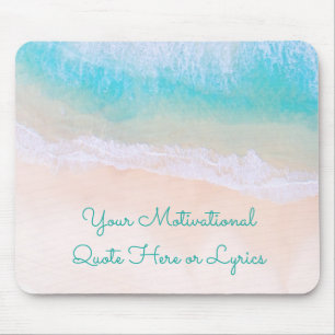 Mousepad Citação Motivacional de Praia, Areia, Praia