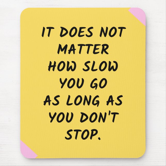 Mousepad Citação Motivacional/Inspiracional de Êxito (Frente)