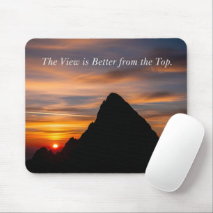 Mousepad Citação Motivacional Silhueta Pico Inspiradora
