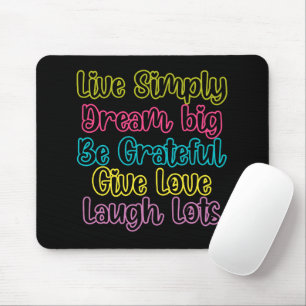 Mousepad Citação Motivacional Viva Simplesmente Sonhe Dê Am