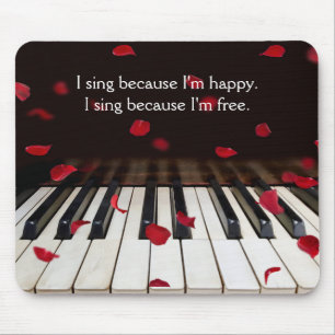 Mousepad Citação Musical em Chaves Piano