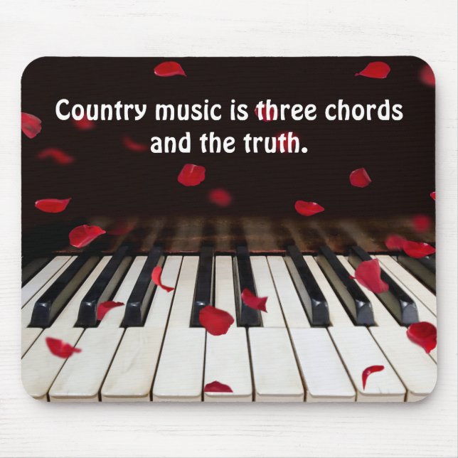 Mousepad Citação Musical nas Teclas do Piano (Frente)