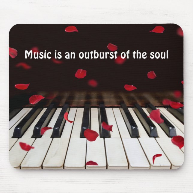 Mousepad Citação Musical no Pad do Mouse Piano Keys (Frente)